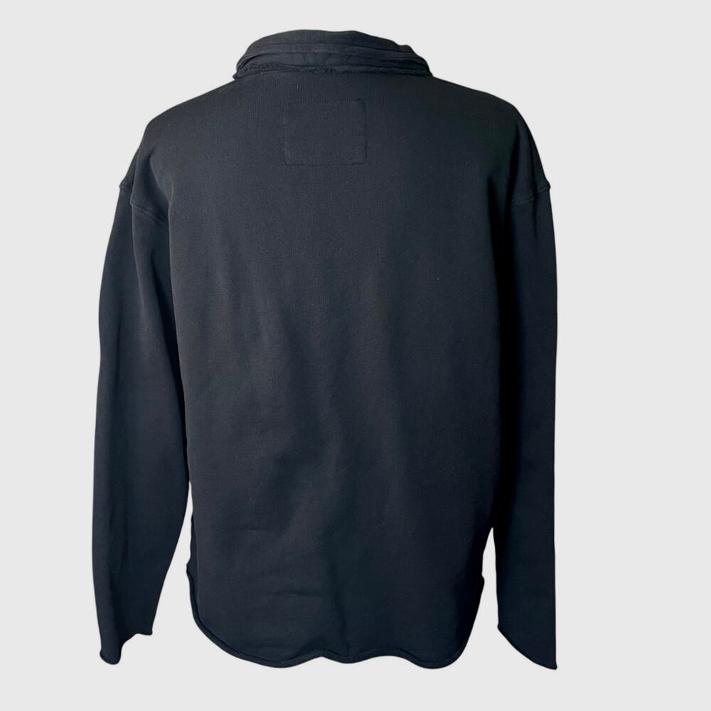 Frank & Eileen Patrick Popover Henley Black Triple Terry Large Quiet Luxury - Picture 8 of 13